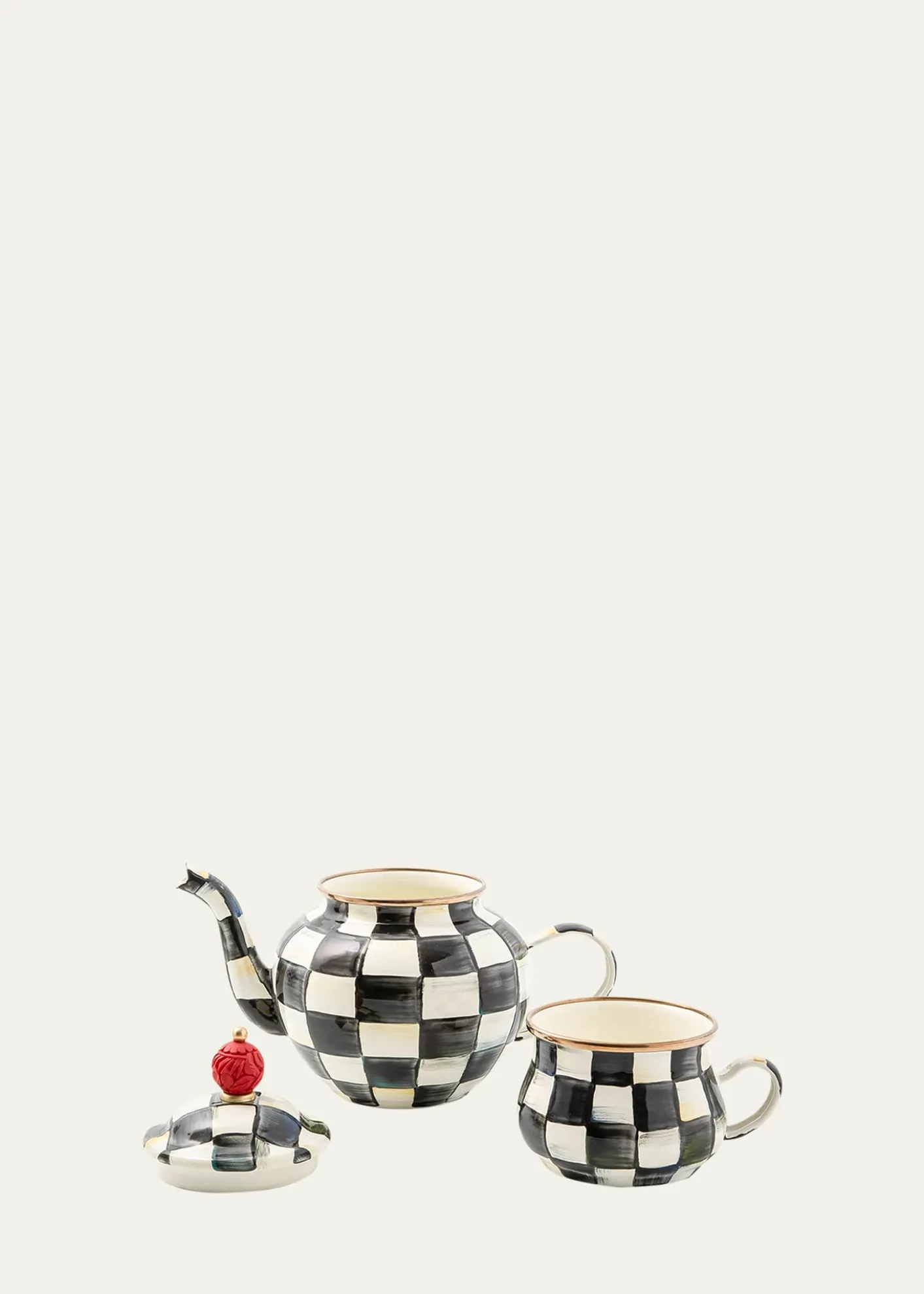 MacKenzie-ChildsCourtly Check Enamel High Tea