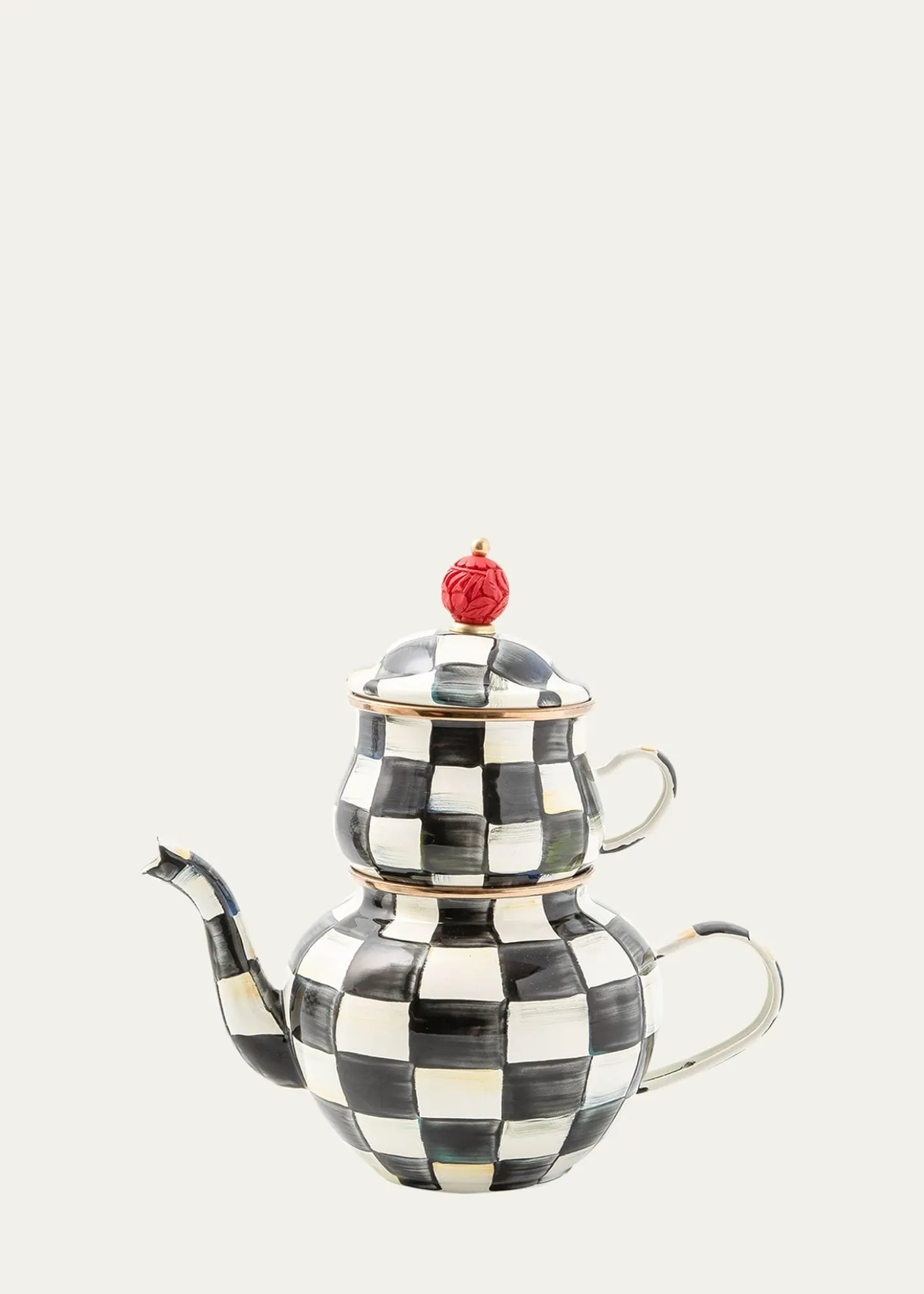 MacKenzie-ChildsCourtly Check Enamel High Tea