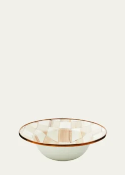 MacKenzie-ChildsMocha Check Breakfast Bowl