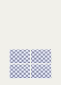 MacKenzie-ChildsNavy Check Placemats, Set of 4