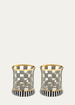 MacKenzie-Childs8 oz. Carnival Sterling Glass Tumbler, Set of 2