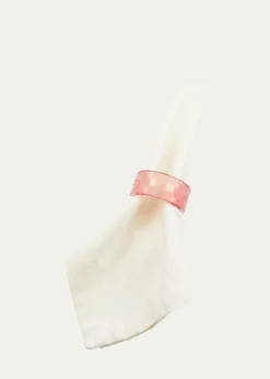 MacKenzie-ChildsPink Check Napkin Rings, Set of 4