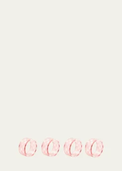 MacKenzie-ChildsPink Check Napkin Rings, Set of 4