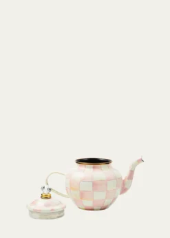 MacKenzie-ChildsRosy Check Enamel Teapot, 4 Cup