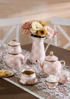 MacKenzie-ChildsRosy Check Enamel Little Sugar Bowl