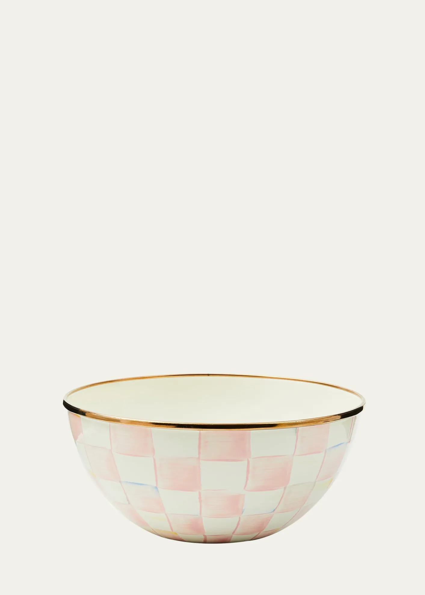 MacKenzie-ChildsRosy Check Enamel Everyday Bowl, Small