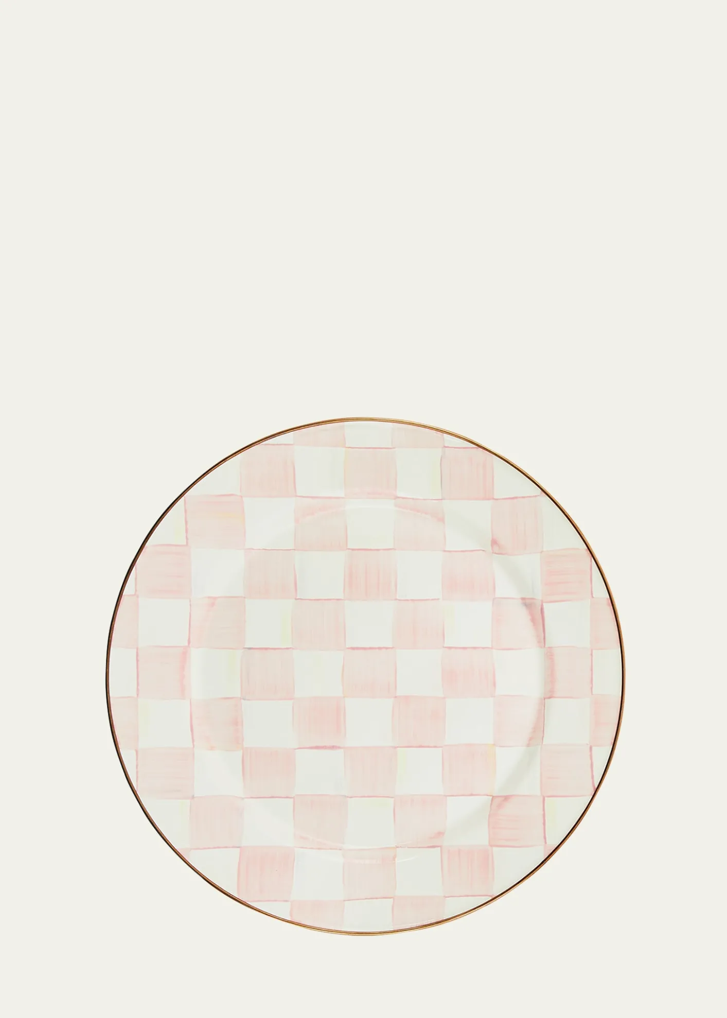 MacKenzie-ChildsRosy Check Enamel Charger Plate