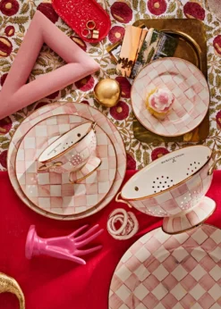 MacKenzie-ChildsRosy Check Enamel Charger Plate