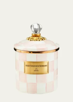 MacKenzie-ChildsRosy Check Enamel Canister, Small