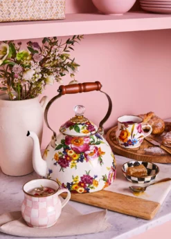 MacKenzie-ChildsRosy Check Enamel Mug