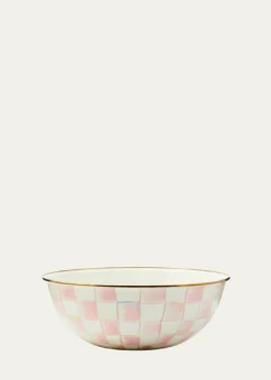 MacKenzie-ChildsRosy Check Enamel Everyday Bowl, Extra Large