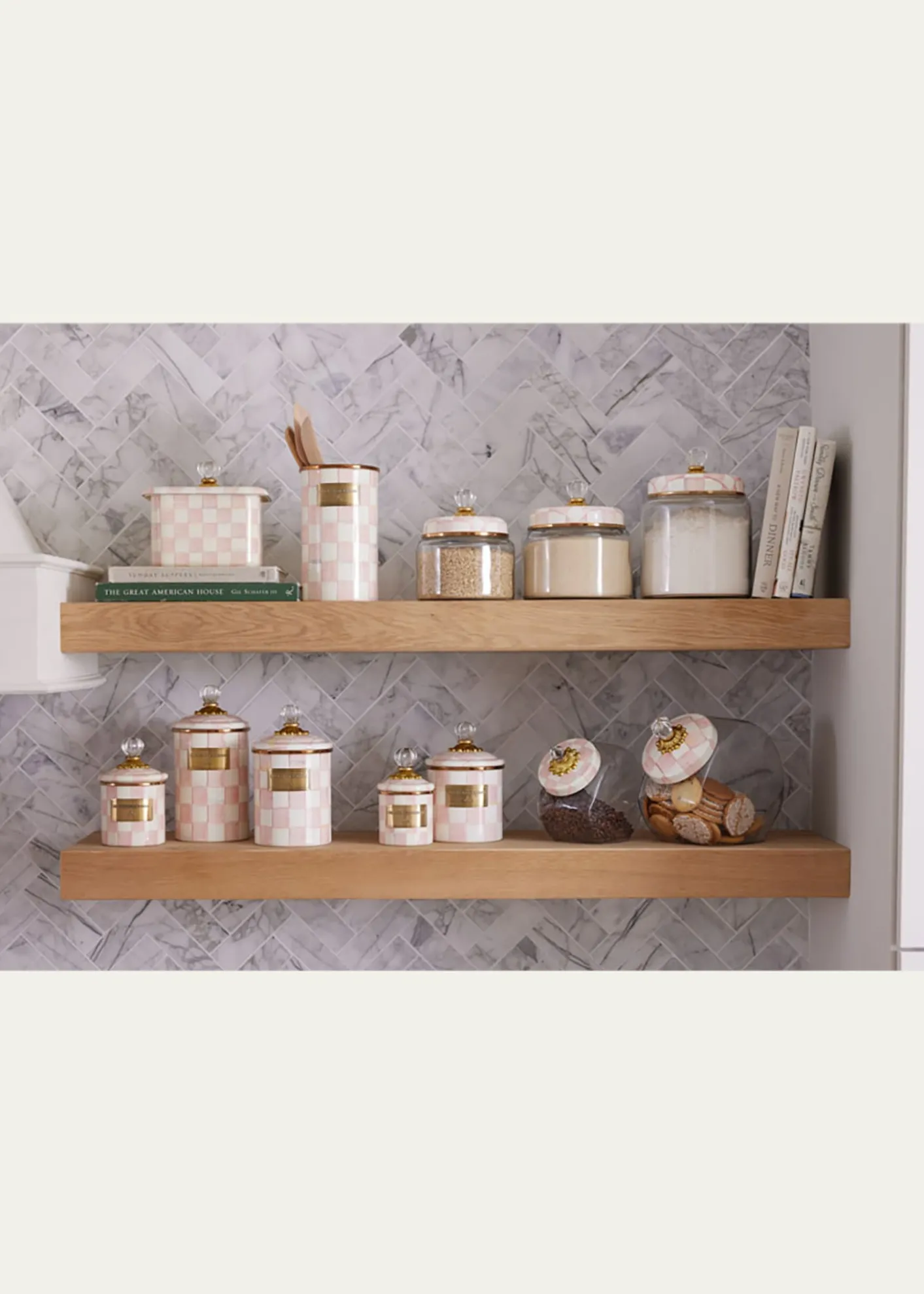 MacKenzie-ChildsRosy Check Kitchen Canister, Medium