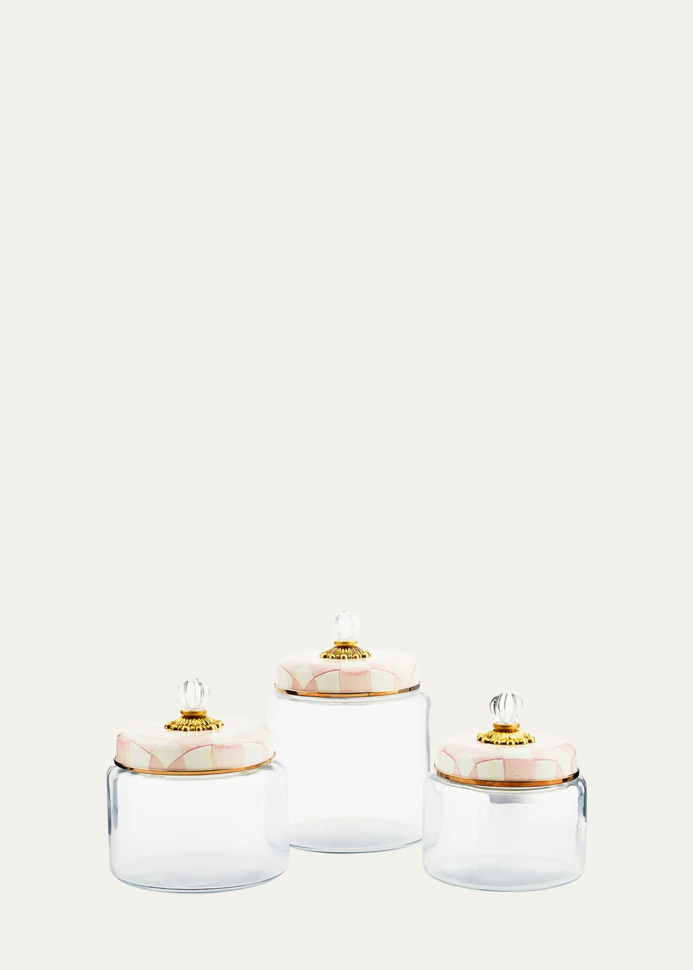 MacKenzie-ChildsRosy Check Kitchen Canister, Medium