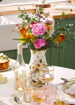 MacKenzie-ChildsRosy Check Wine Glass