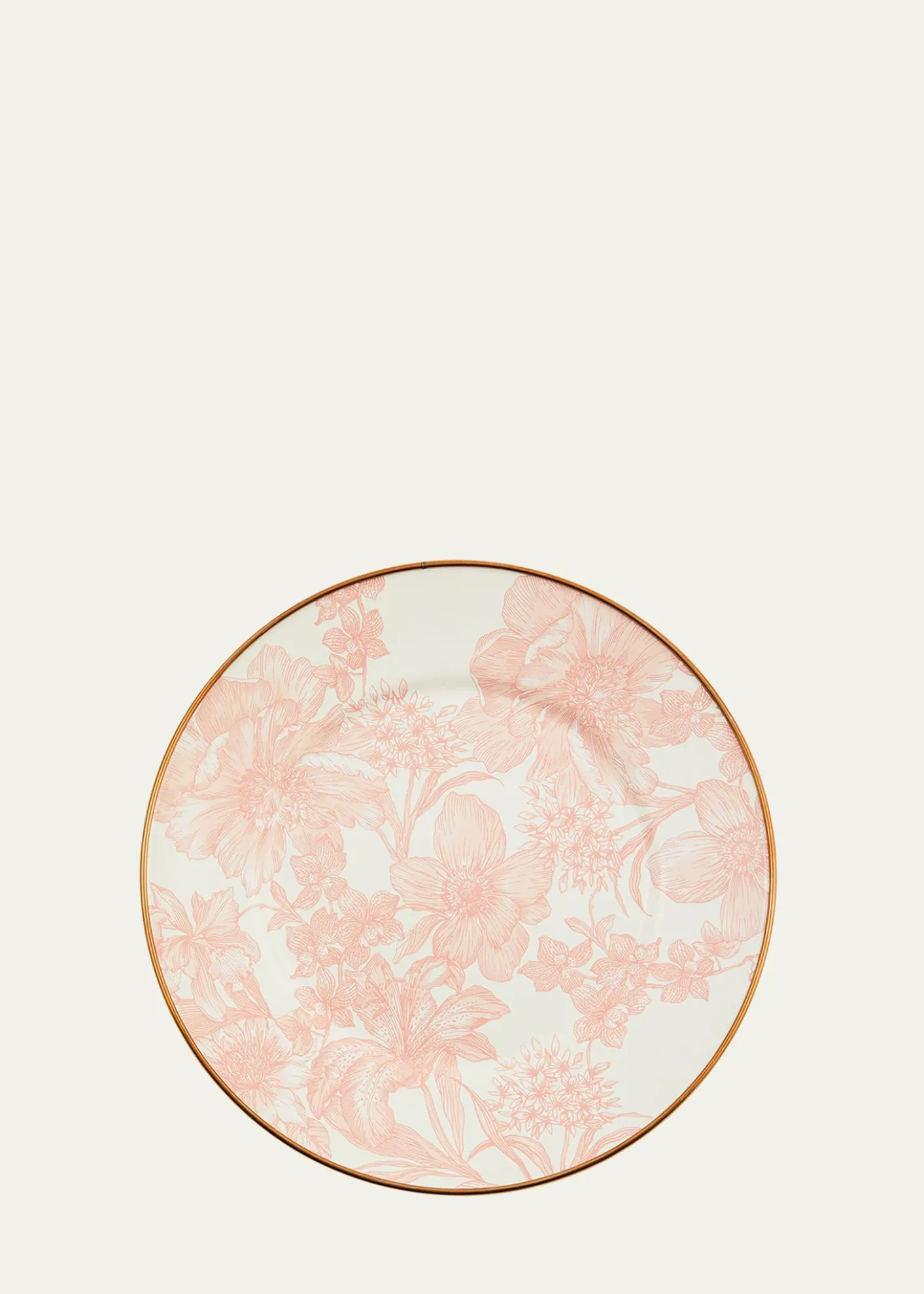 MacKenzie-ChildsRosy English Garden Enamel Salad/Dessert Plate