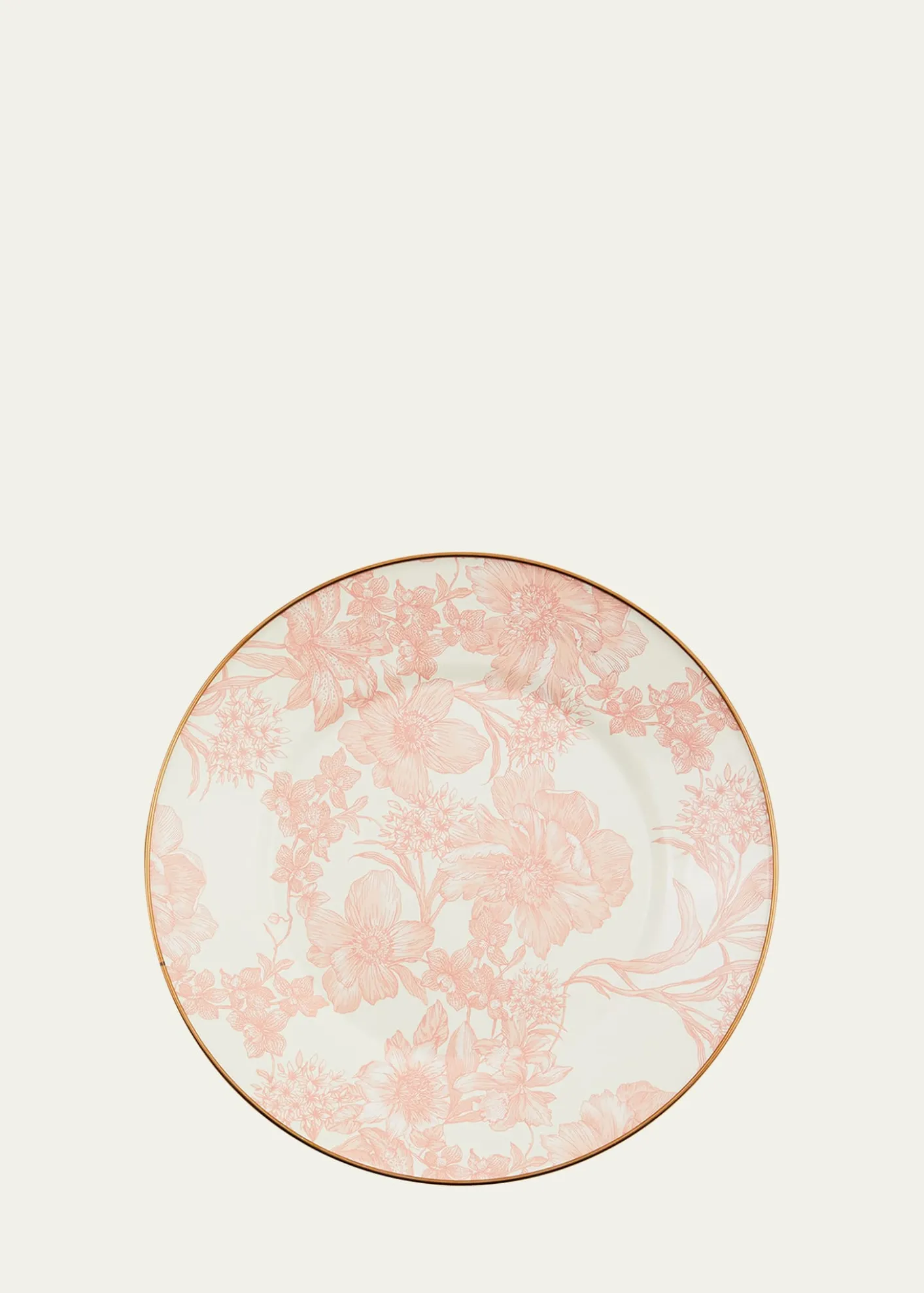 MacKenzie-ChildsRosy English Garden Enamel Dinner Plate