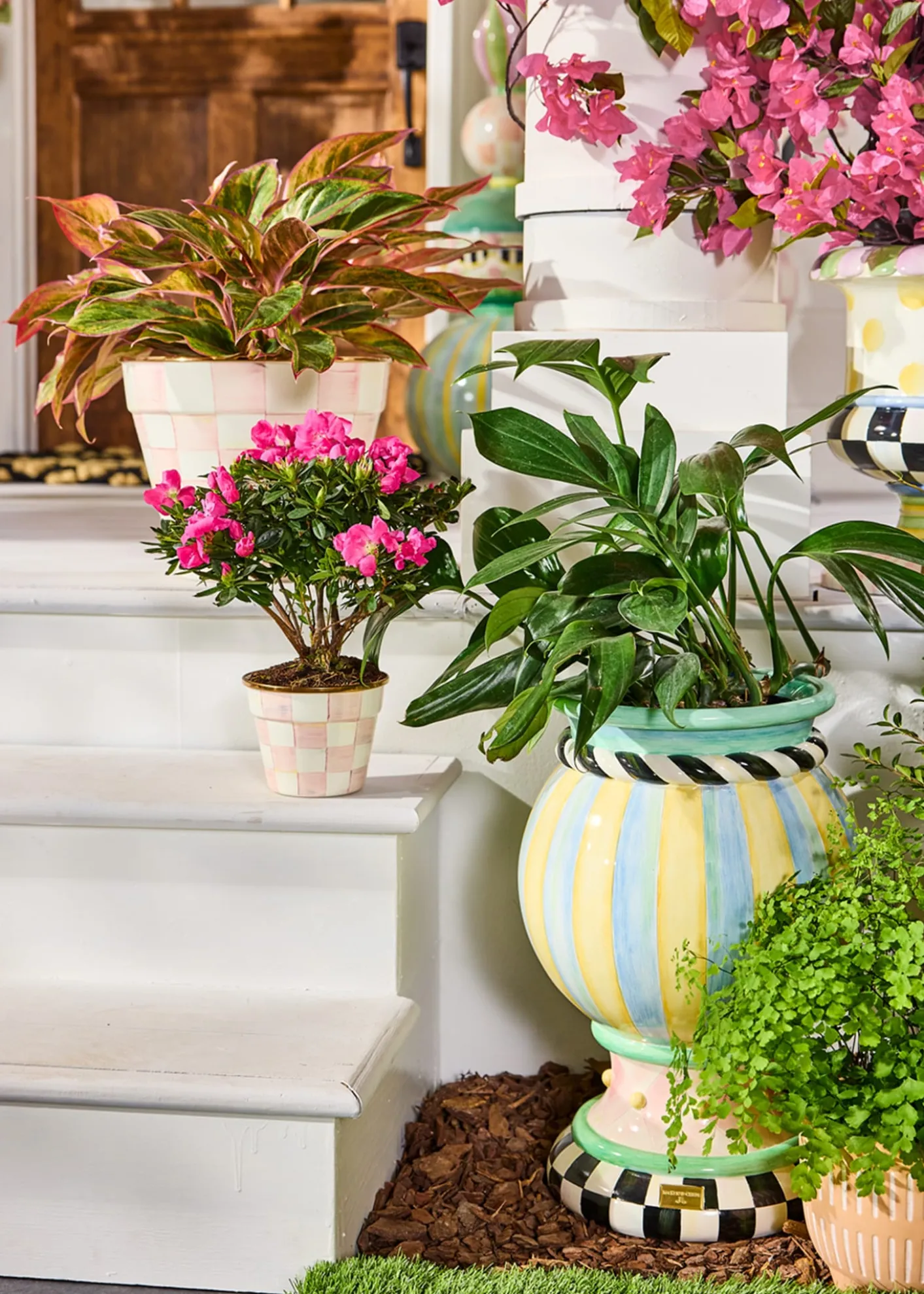 MacKenzie-ChildsRosy Meadow Small Urn