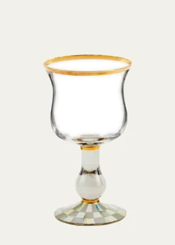 MacKenzie-ChildsSterling Check Wine Glass