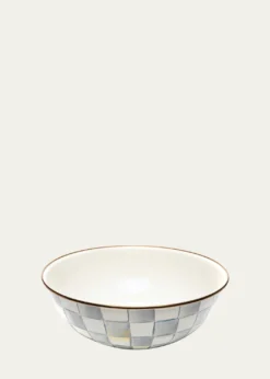 MacKenzie-ChildsSterling Check Enamel Everyday Bowl, Extra Large