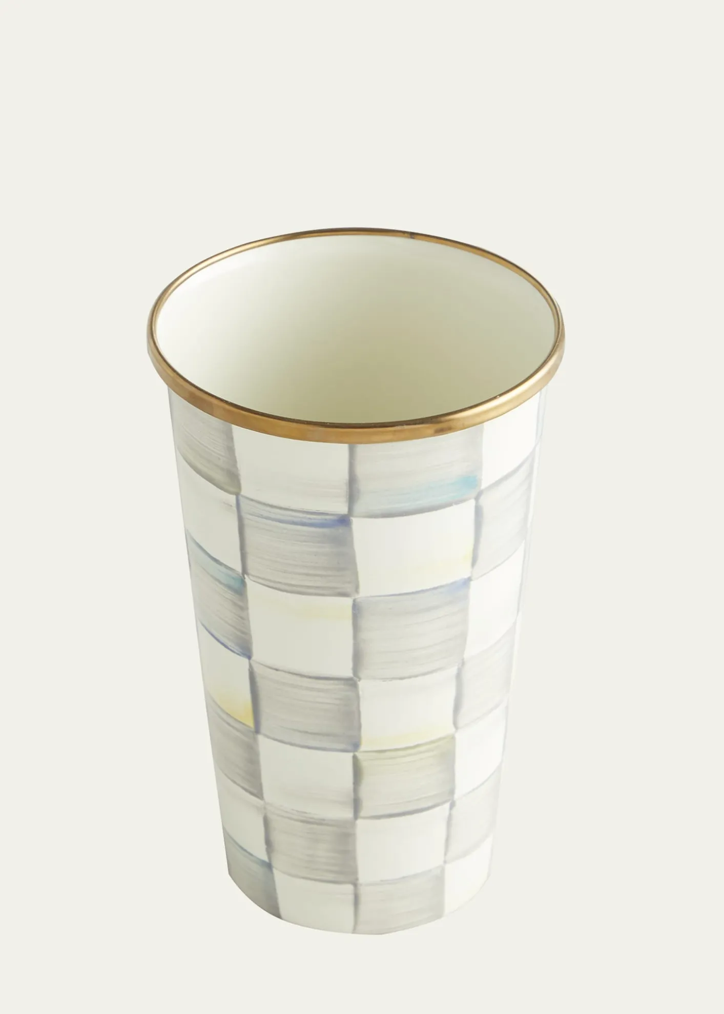 MacKenzie-ChildsSterling Check Enamel Tumbler, 20 oz.