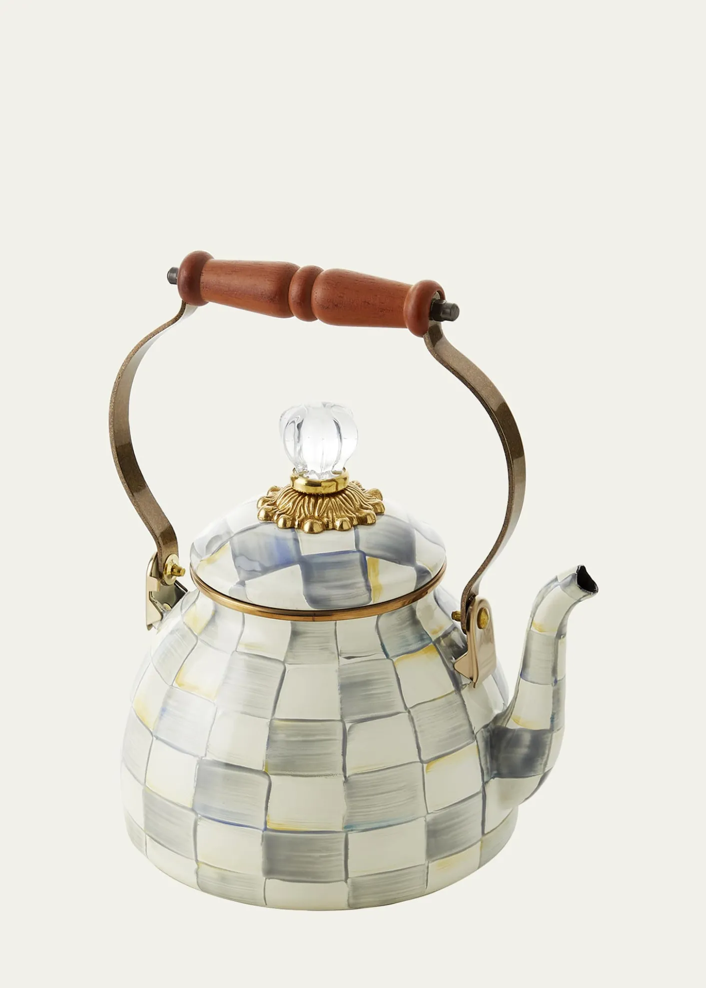 MacKenzie-ChildsSterling Check Tea Kettle, 2qt.