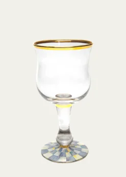 MacKenzie-ChildsSterling Check Wine Glass