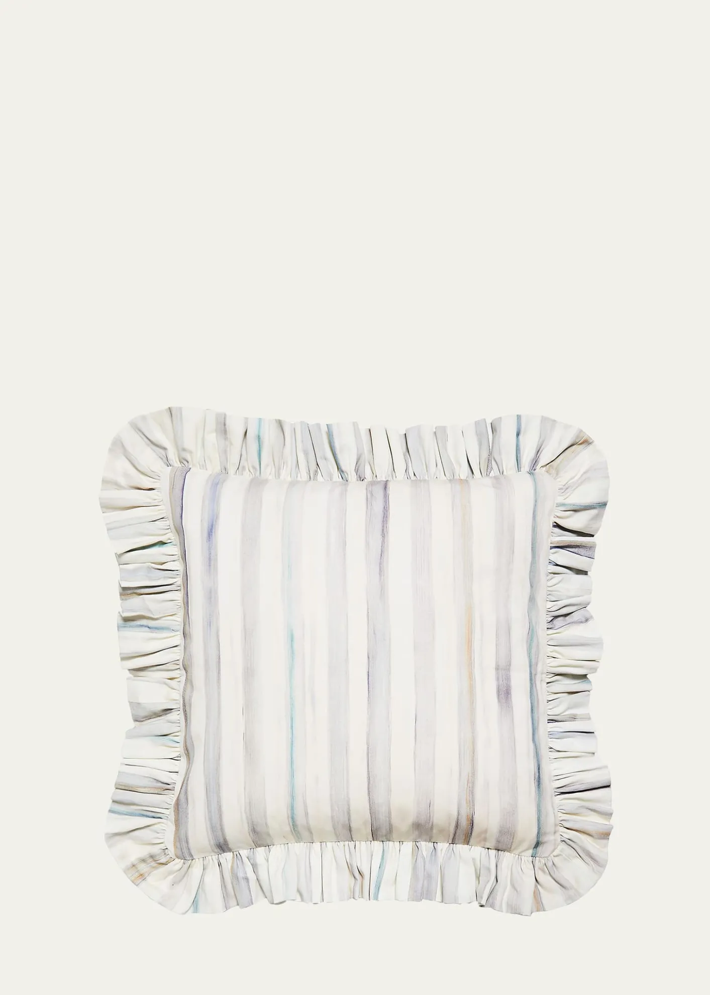 MacKenzie-ChildsSterling Stripe Ruffle Throw Pillow