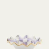 MacKenzie-ChildsViolet Check Fluted Ceramic Breakfast Bowl