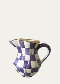 MacKenzie-ChildsViolet Check Ceramic Creamer