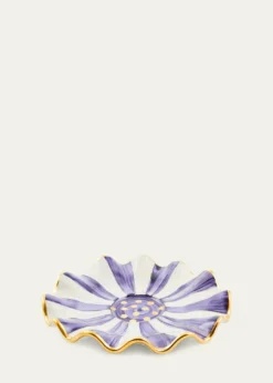 MacKenzie-ChildsViolet Check Ceramic Saucer