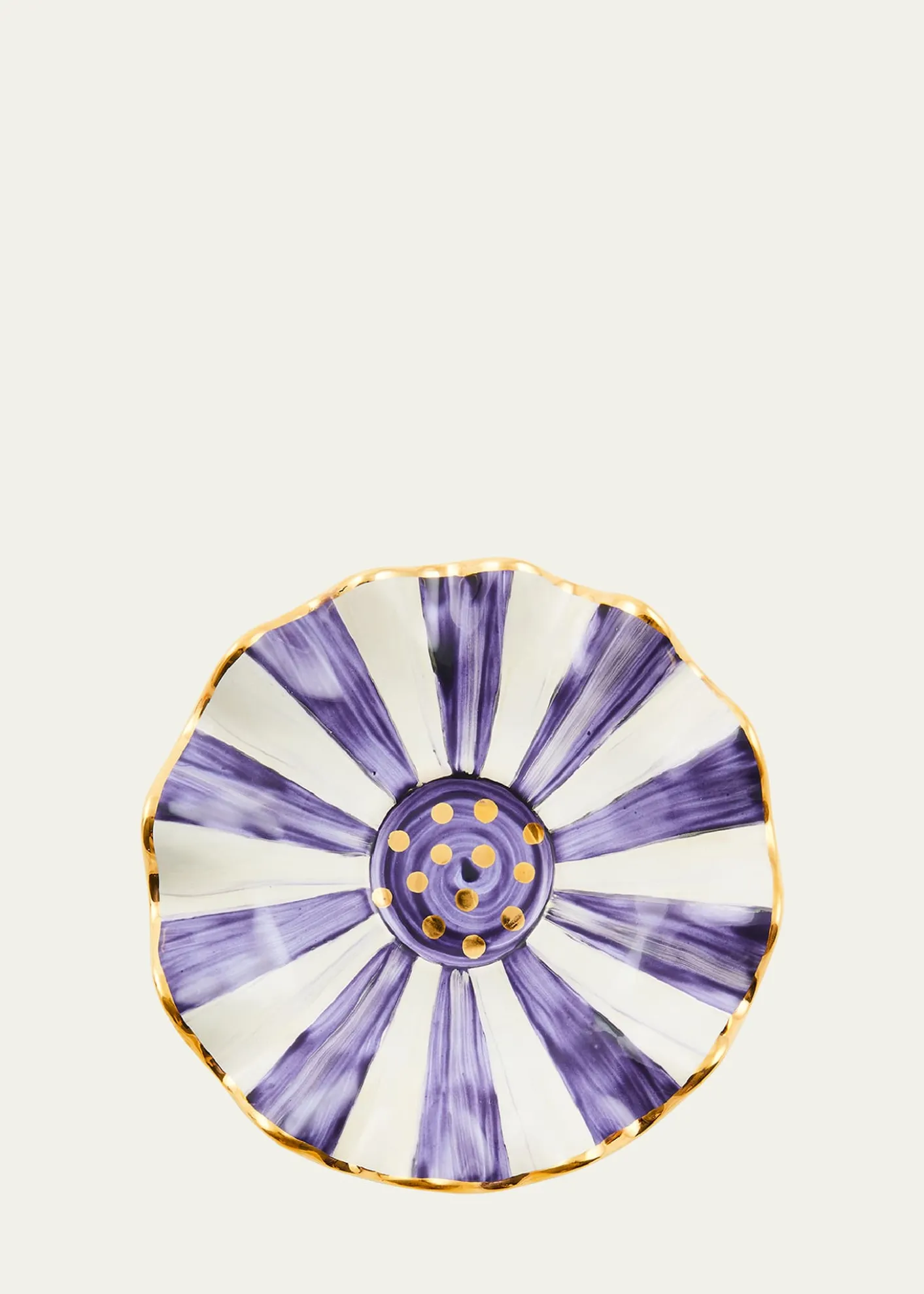 MacKenzie-ChildsViolet Check Ceramic Saucer