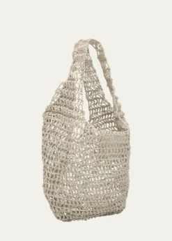 MaedenCrochet Market Shoulder Bag in Nappa Leather