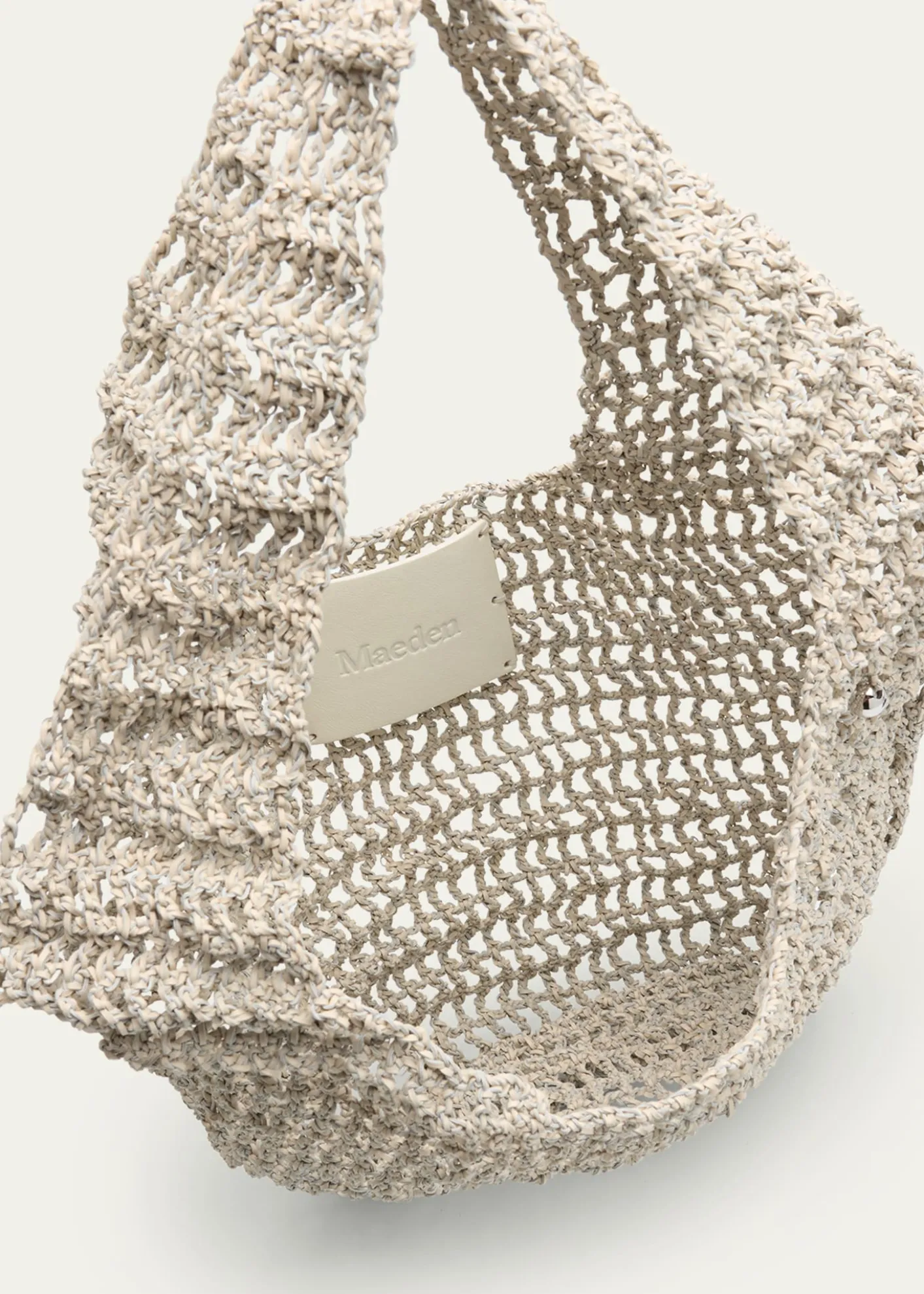 MaedenCrochet Market Shoulder Bag in Nappa Leather