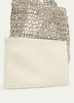 MaedenCrochet Market Shoulder Bag in Nappa Leather