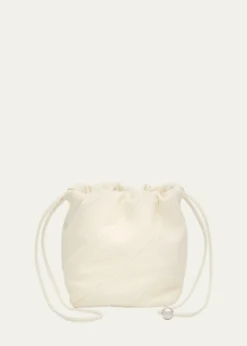 MaedenMiami Twisted Leather Drawstring Pouch Bag