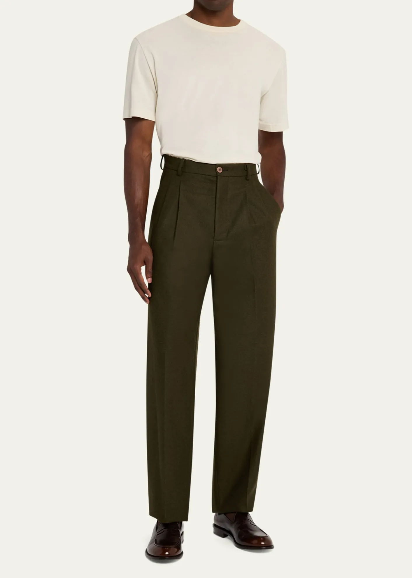 MaglianoMen's Signature Wool Double-Pleat Pants