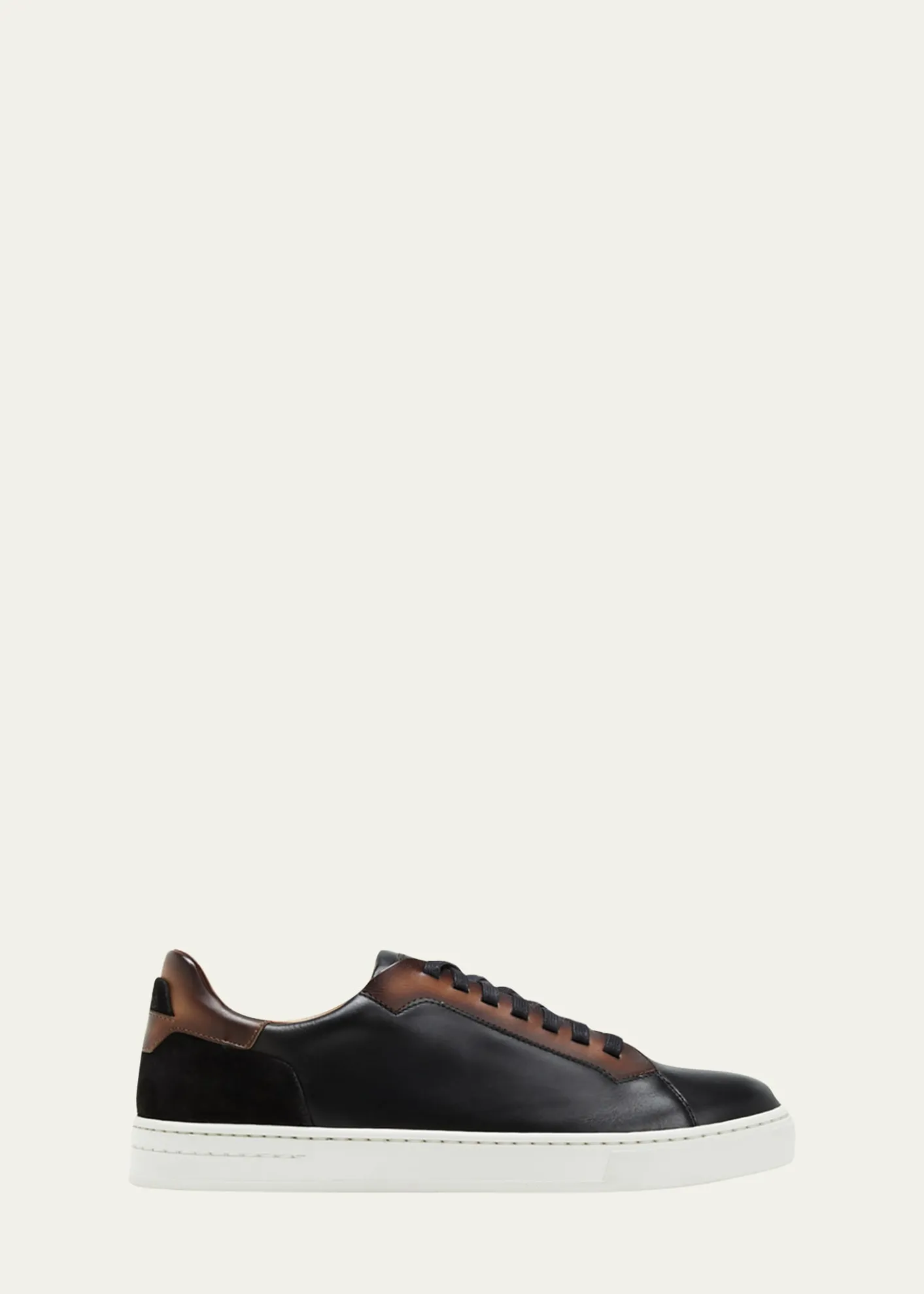 MagnanniMen's Amadeo Bicolor Leather Low-Top Sneakers