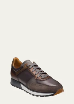 MagnanniMen's Arco Leather Runner Sneakers