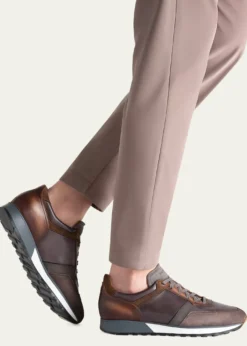 MagnanniMen's Arco Leather Runner Sneakers