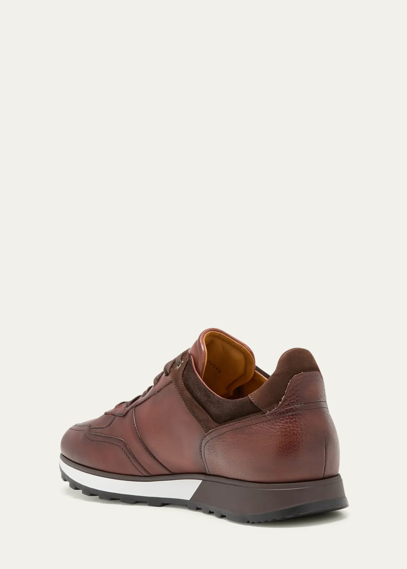 MagnanniMen's Arco Mix-Leather Trainer Sneakers