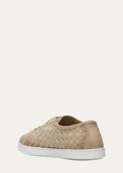 MagnanniMen's Kennedy Woven Suede Low-Top Sneakers