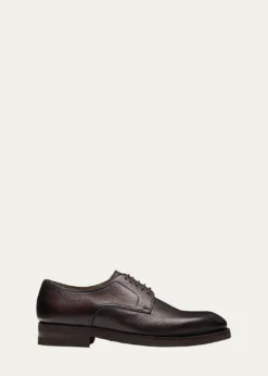 MagnanniMen's Melich III Grained Leather Rubber-Sole Derby Shoes