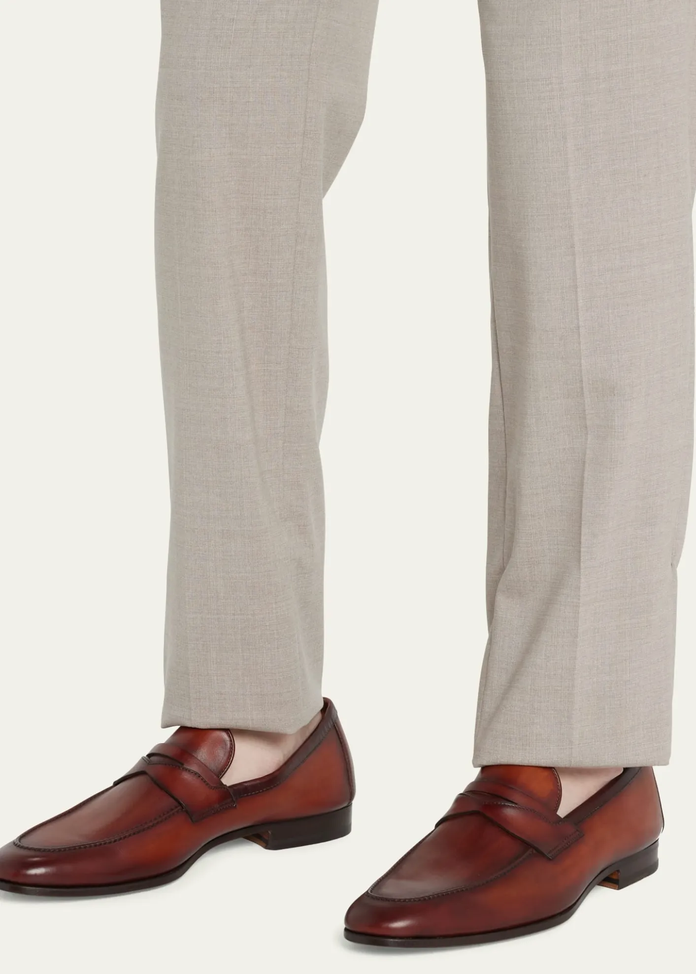 MagnanniMen's Sasso Leather Penny Loafers