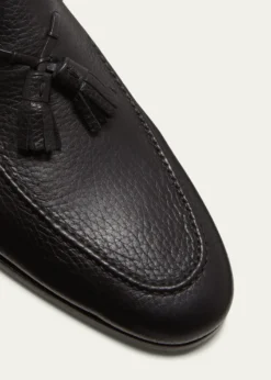 MagnanniMen's Seneca Grained Leather Tassel Loafers