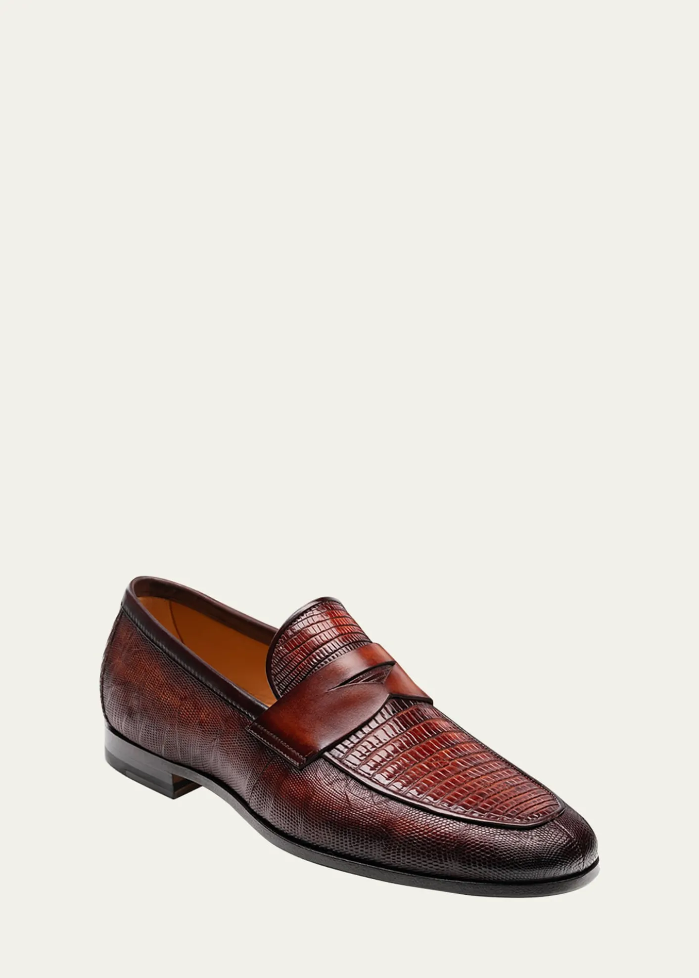 MagnanniMen's Vincente Lizard Penny Loafers