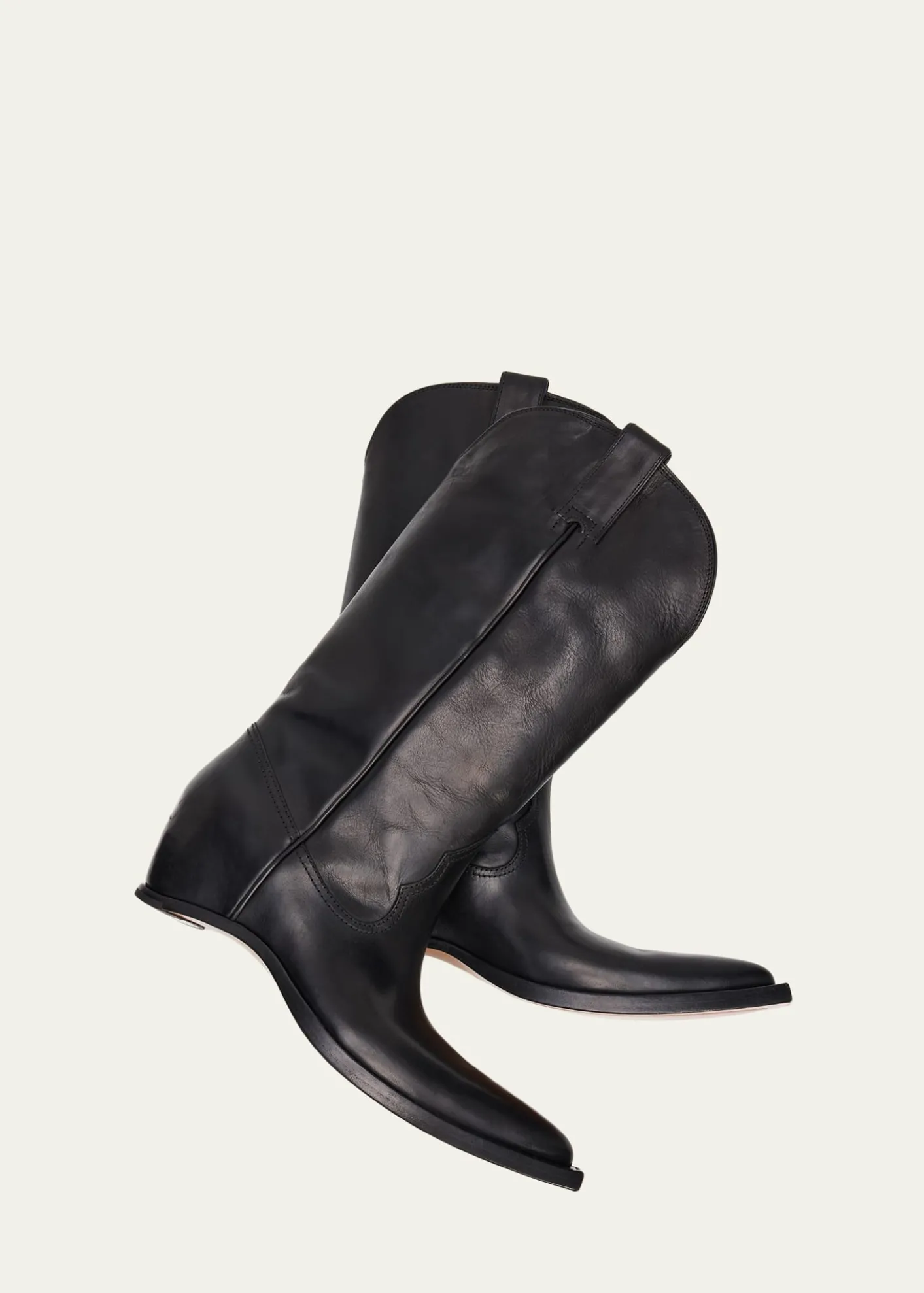 Maison MargielaHeel-Less Leather Cowboy Boots