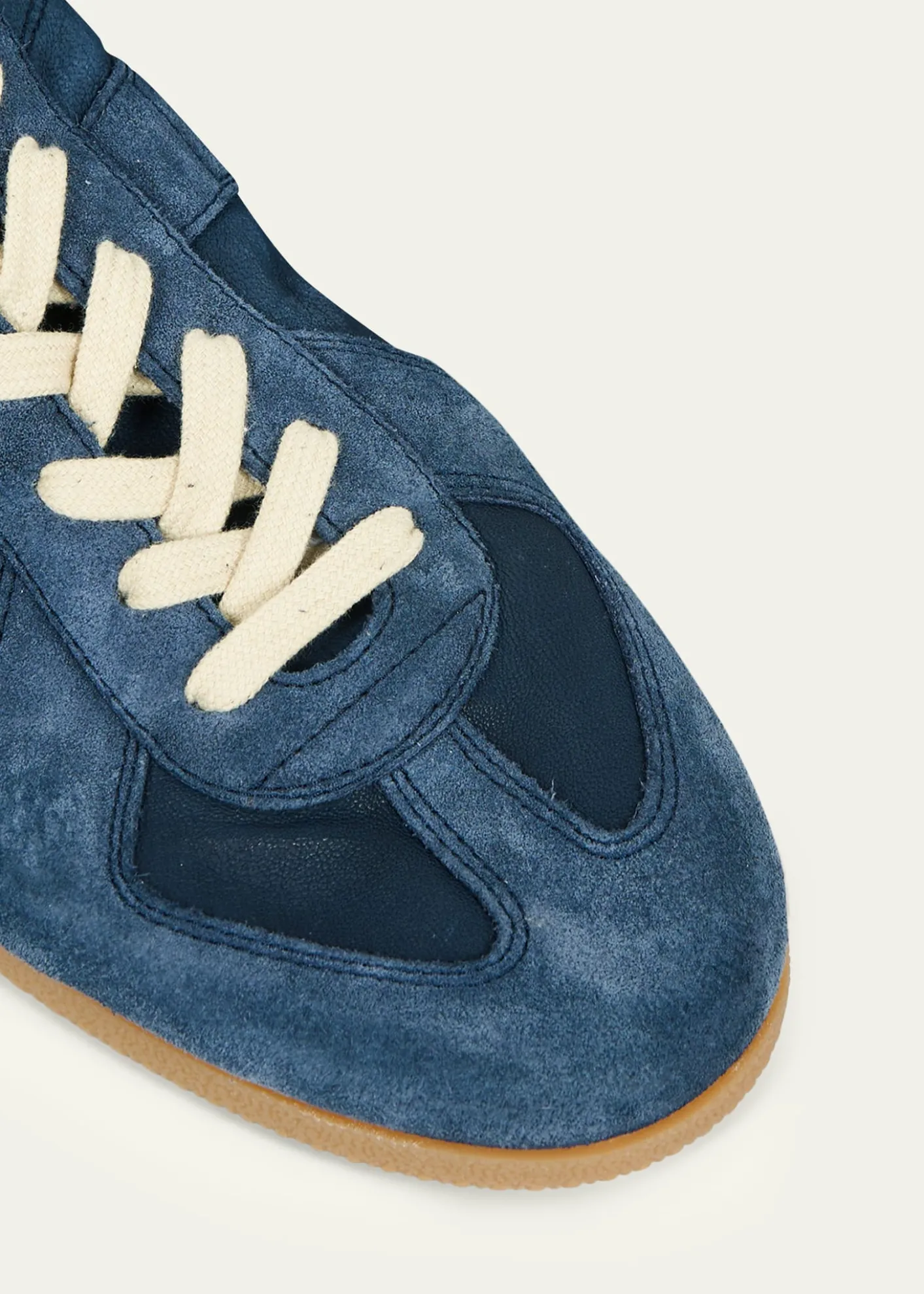 Maison MargielaMen's Replica Napa Leather and Suede Low-Top Sneakers