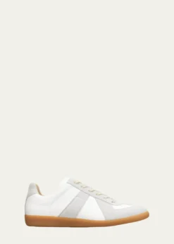 Maison MargielaMen's Replica Leather Low-Top Sneakers