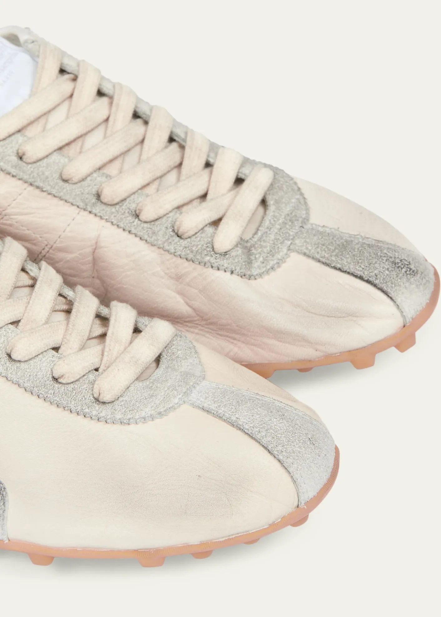 Maison MargielaMen's Sprinters Nylon and Leather Low-Top Sneakers