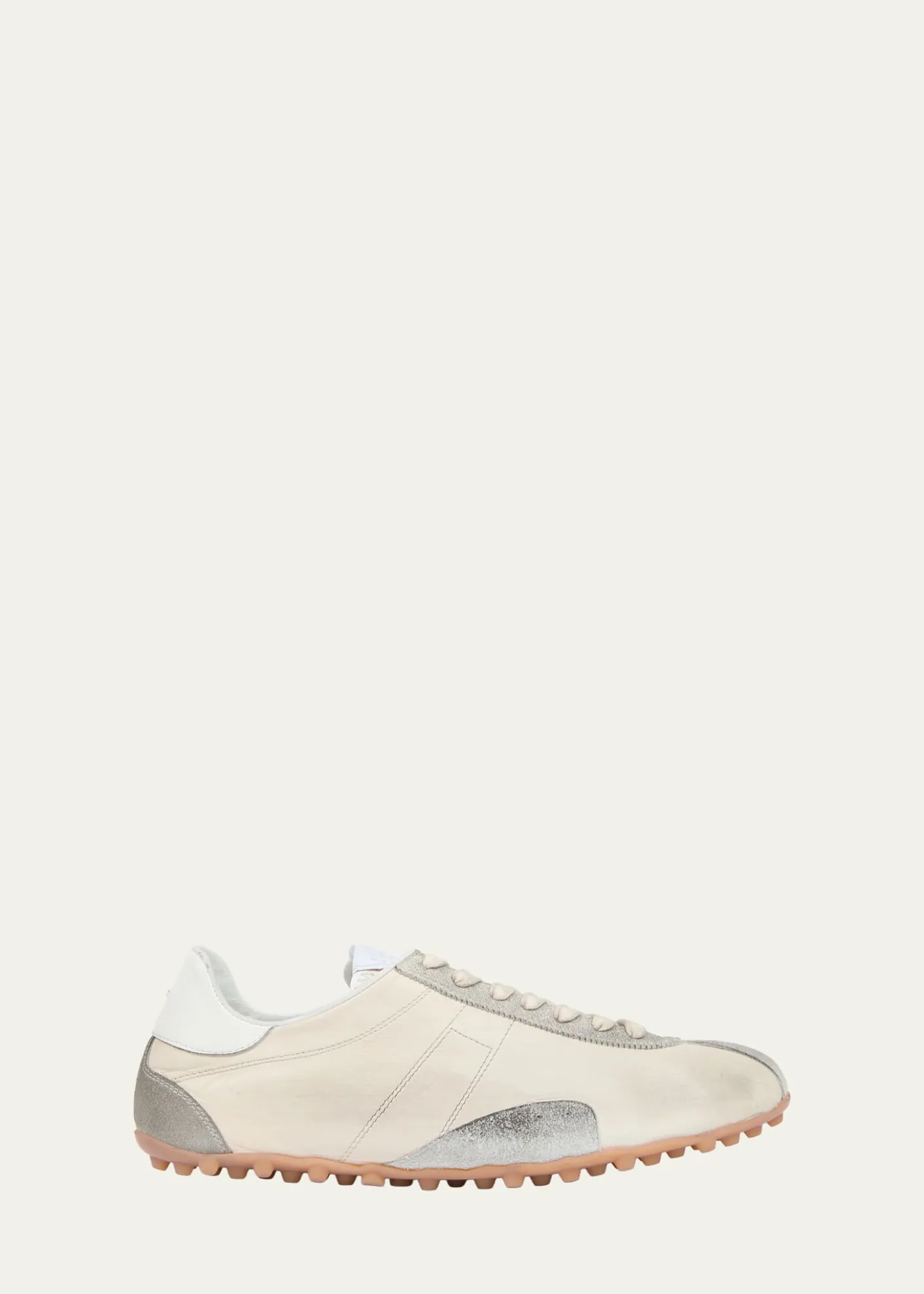 Maison MargielaMen's Sprinters Nylon and Leather Low-Top Sneakers